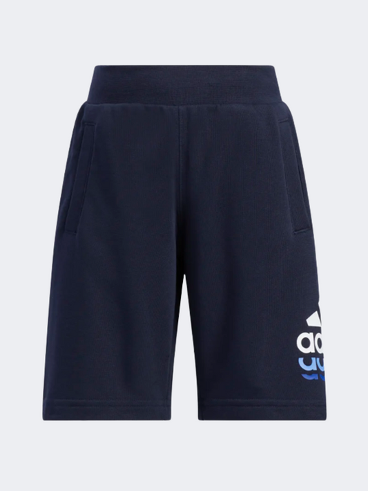 Adidas Badge Of Sport Logo Girls Sportswear Short Legend Ink