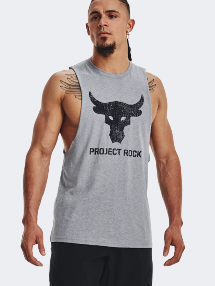 Under Armour Project Rock Brahma Bull Men Training Tank Grey/Black
