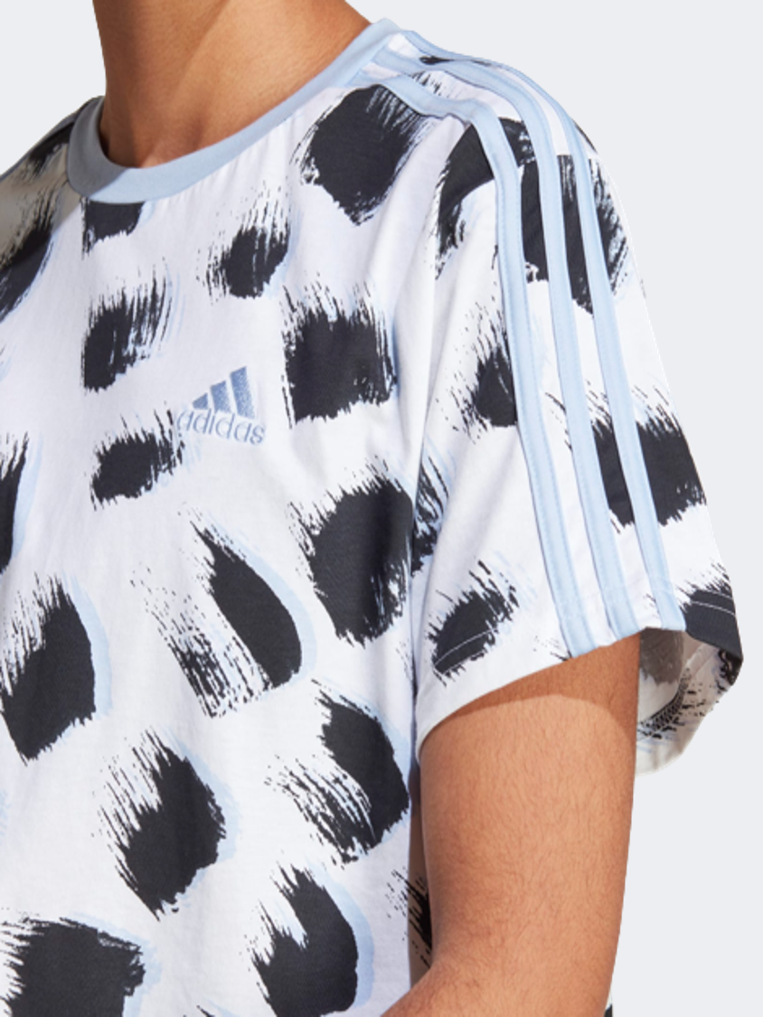 Adidas Essentials 3-Stripes Women Sportswear T-Shirt White/Black