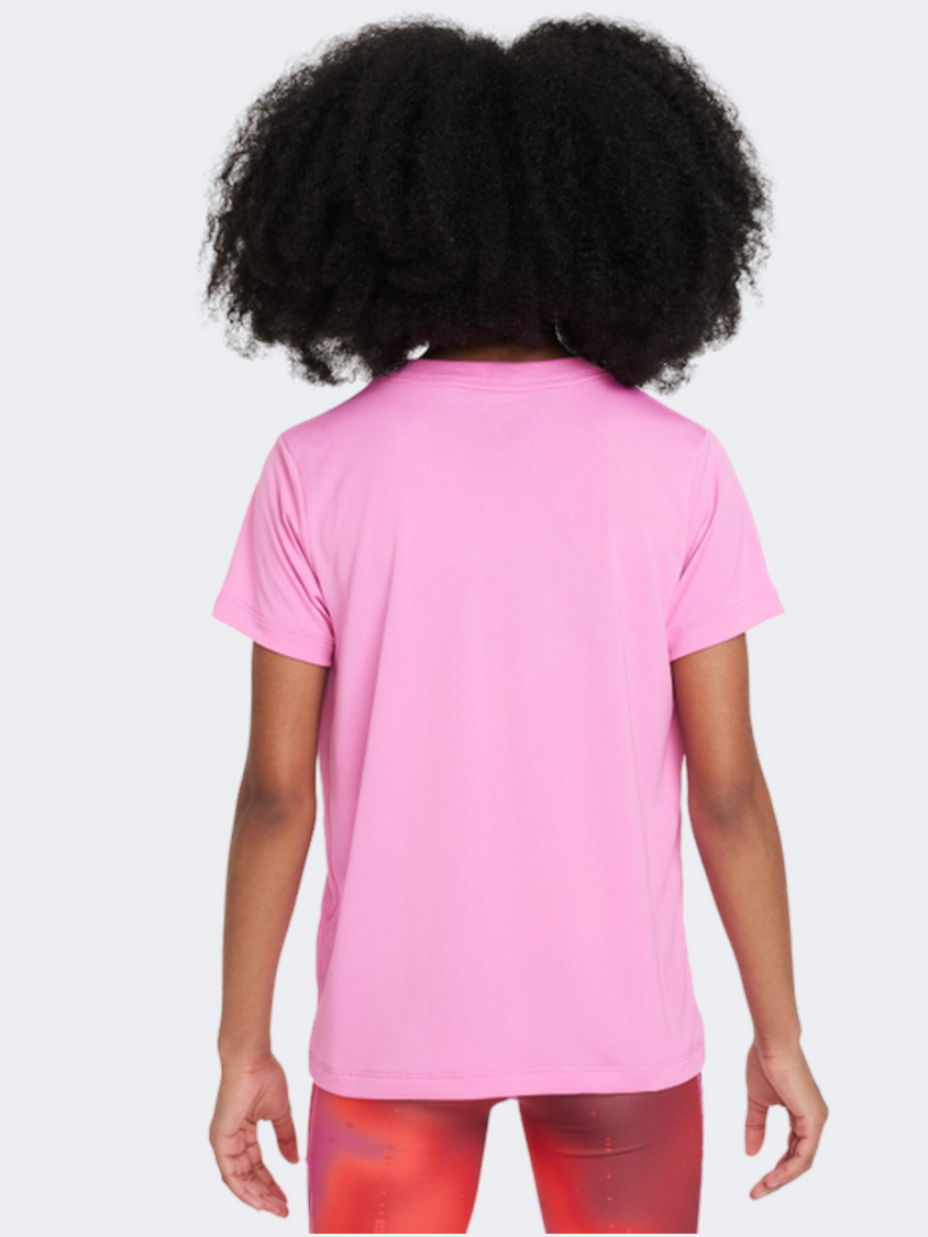 Nike Df Swoosh Girls Lifestyle T-Shirt Pink/White