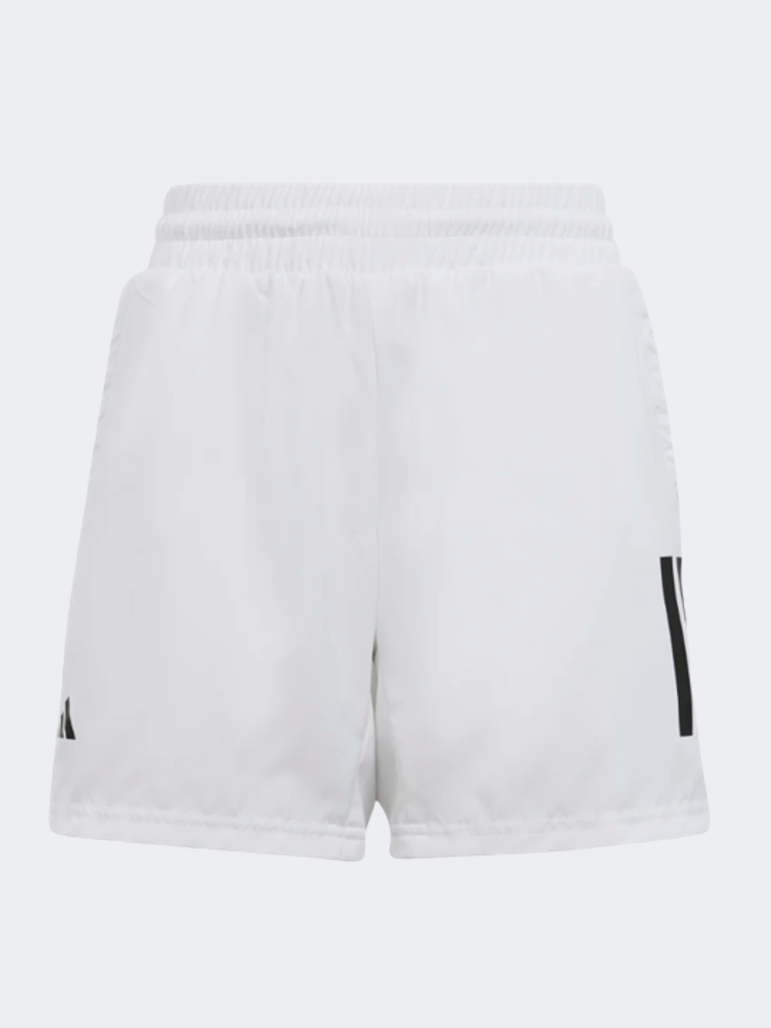 شورت تنس للأولاد Adidas Club Tennis 3-Stripes أبيض/أسود