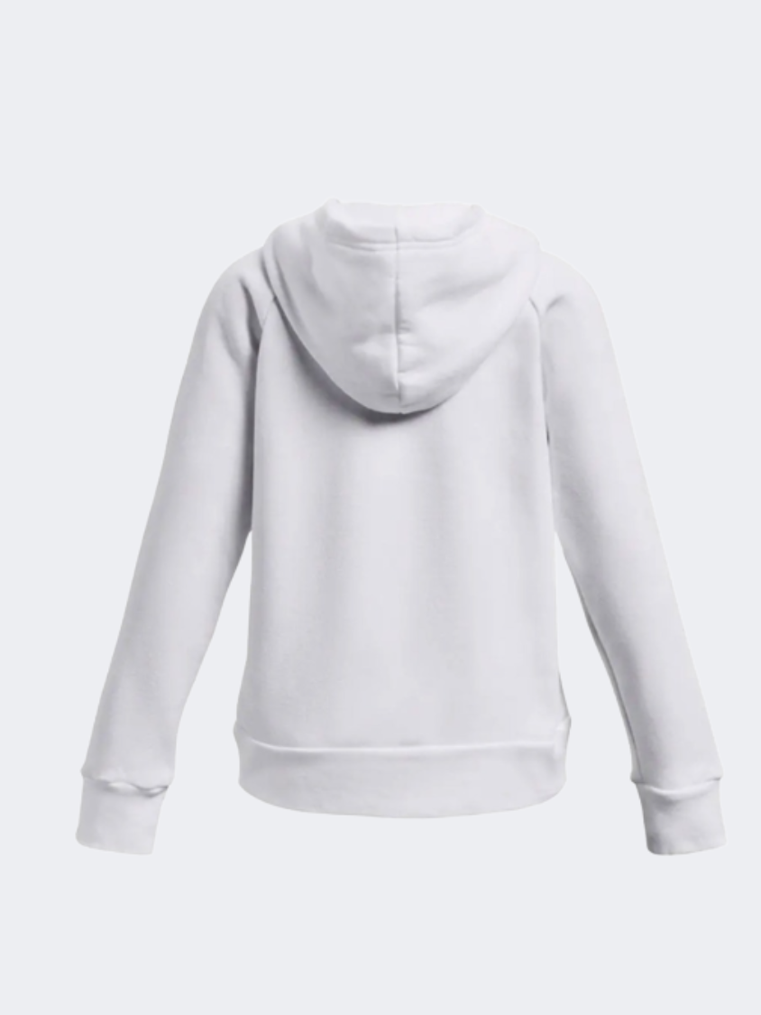 Under Armour Rival Fleece Big Logo Girls Training Hoody White/Black