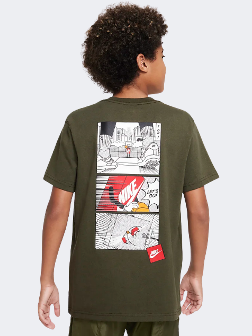 Nike Sportswear Boys Lifestyle T-Shirt Cargo Khaki