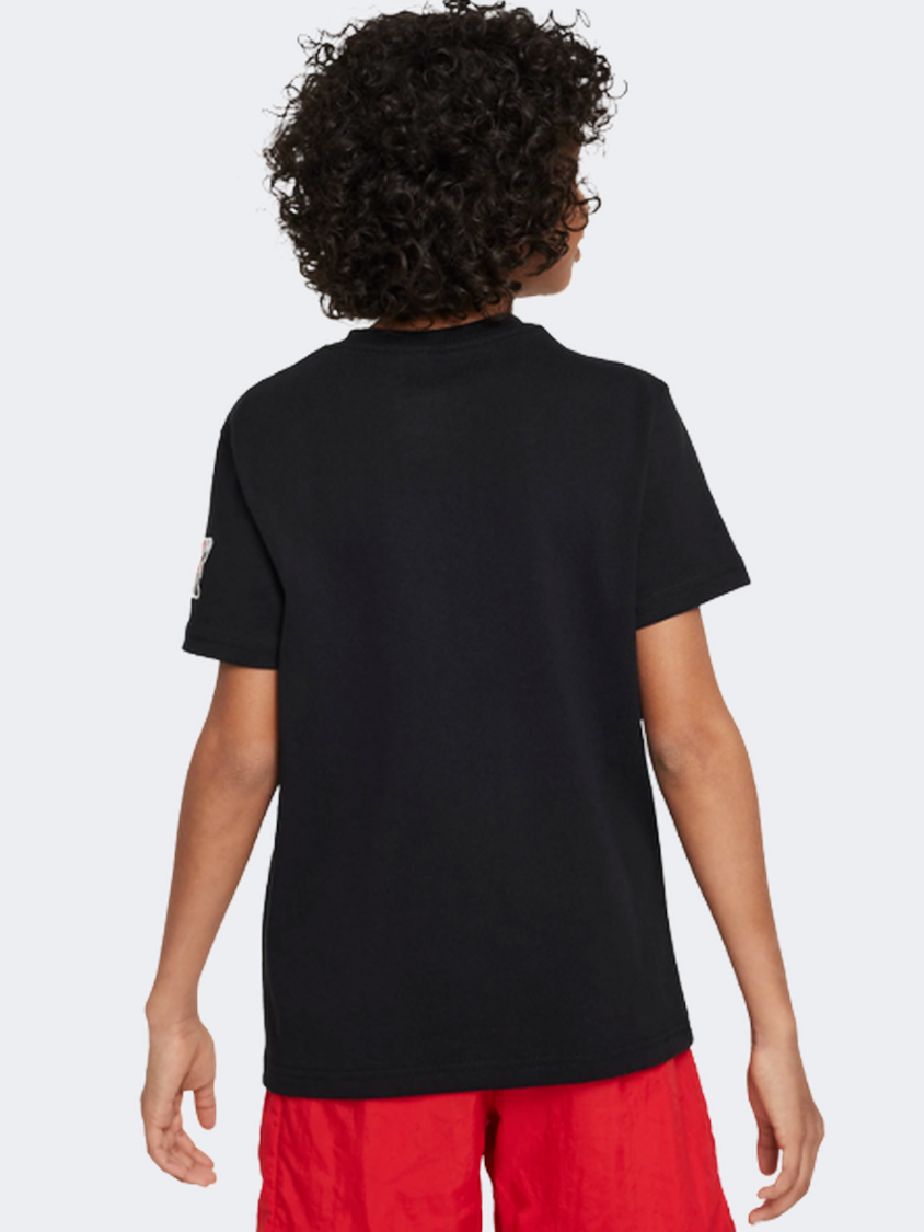 Nike Boxy Boys Lifestyle T-Shirt Black/Red/White