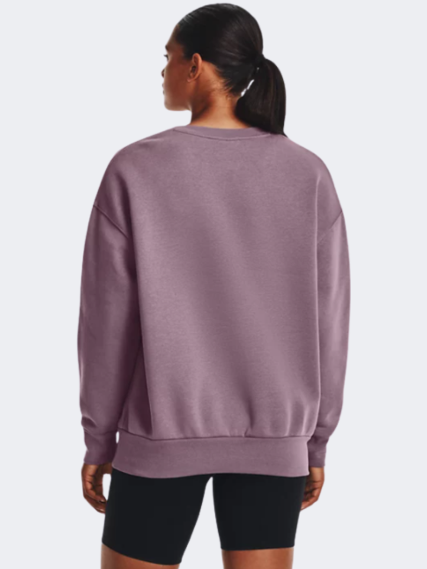 Under Armour Essential Fleece Women Lifestyle Sweatshirt Misty Purple/White