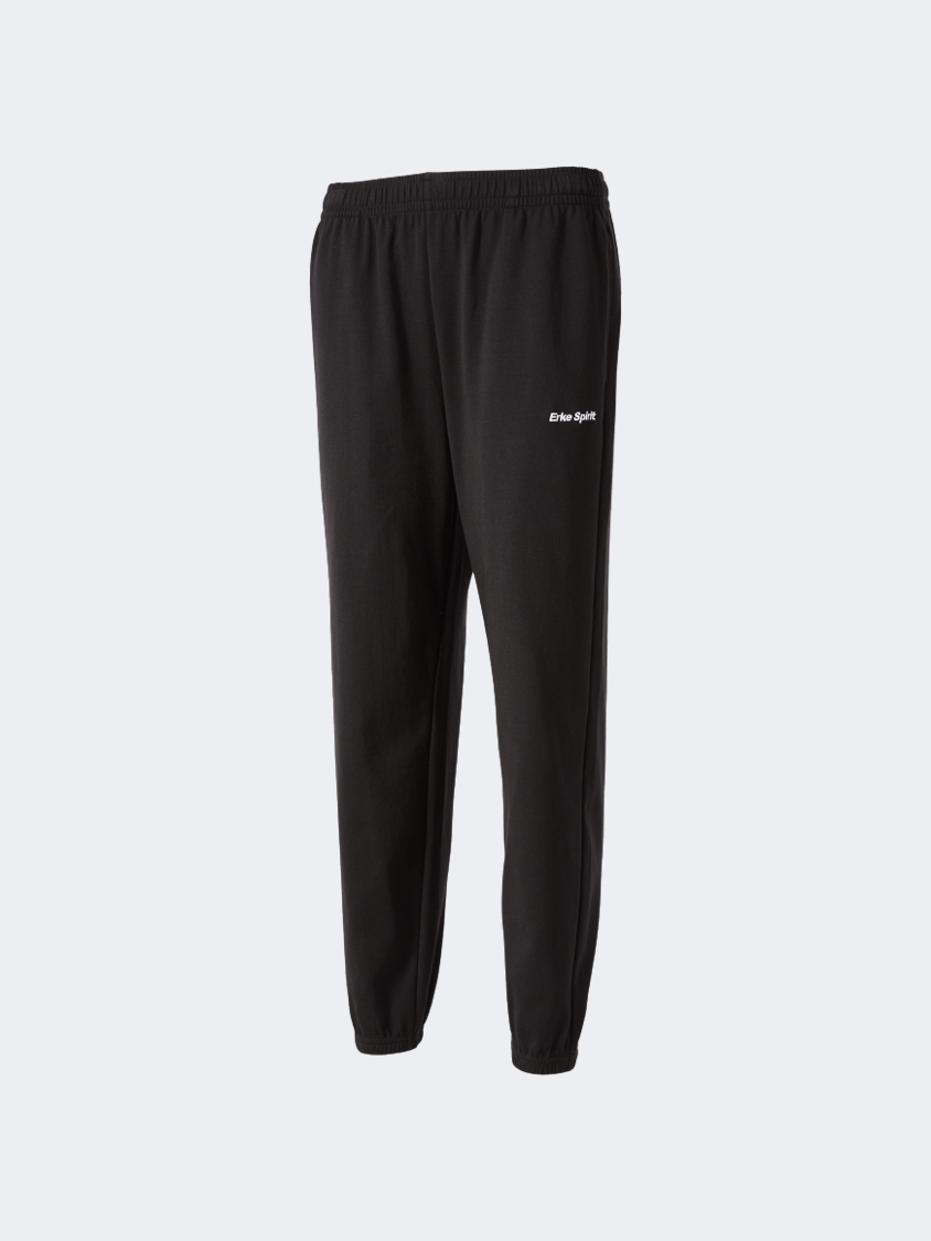 بنطال نسائي أسود قصير من Erke محبوك لنمط الحياة