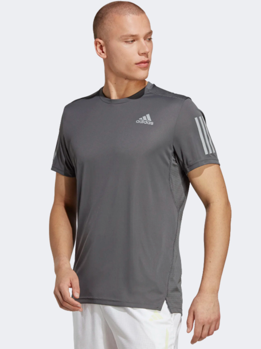 Adidas Own The Run Men Running T-Shirt Grey