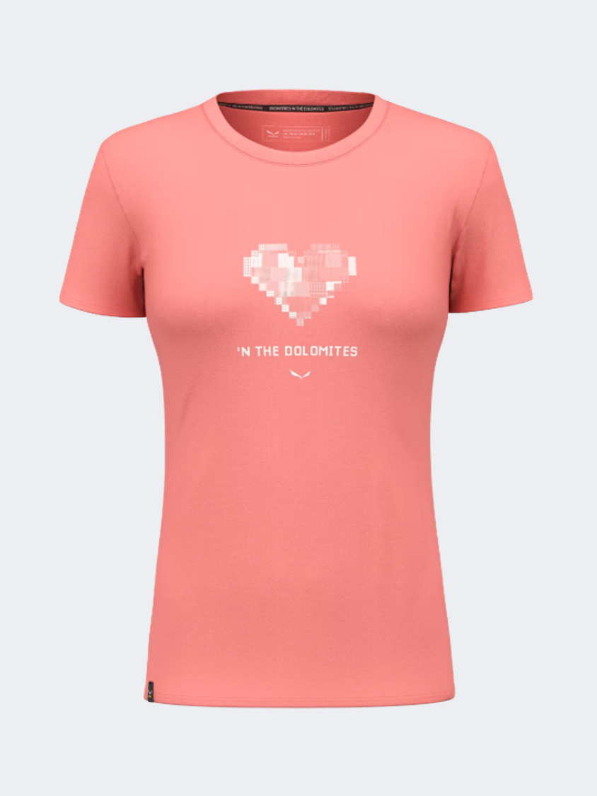 Salewa Pure Heart Dry Women Hiking T-Shirt Pink