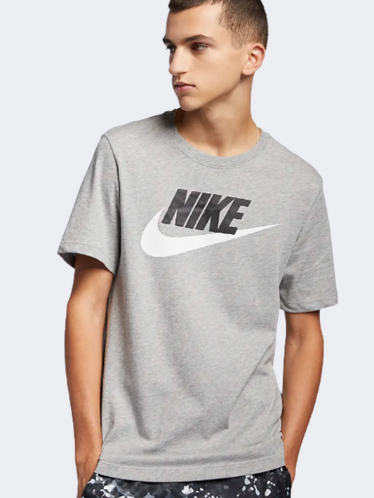 Nike Men's Lifestyle Ar5004-063 Icon Futura T-Shirts Grey