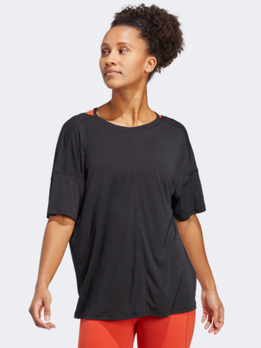 Adidas Yoga Studio Oversized Women Training T-Shirt Black
