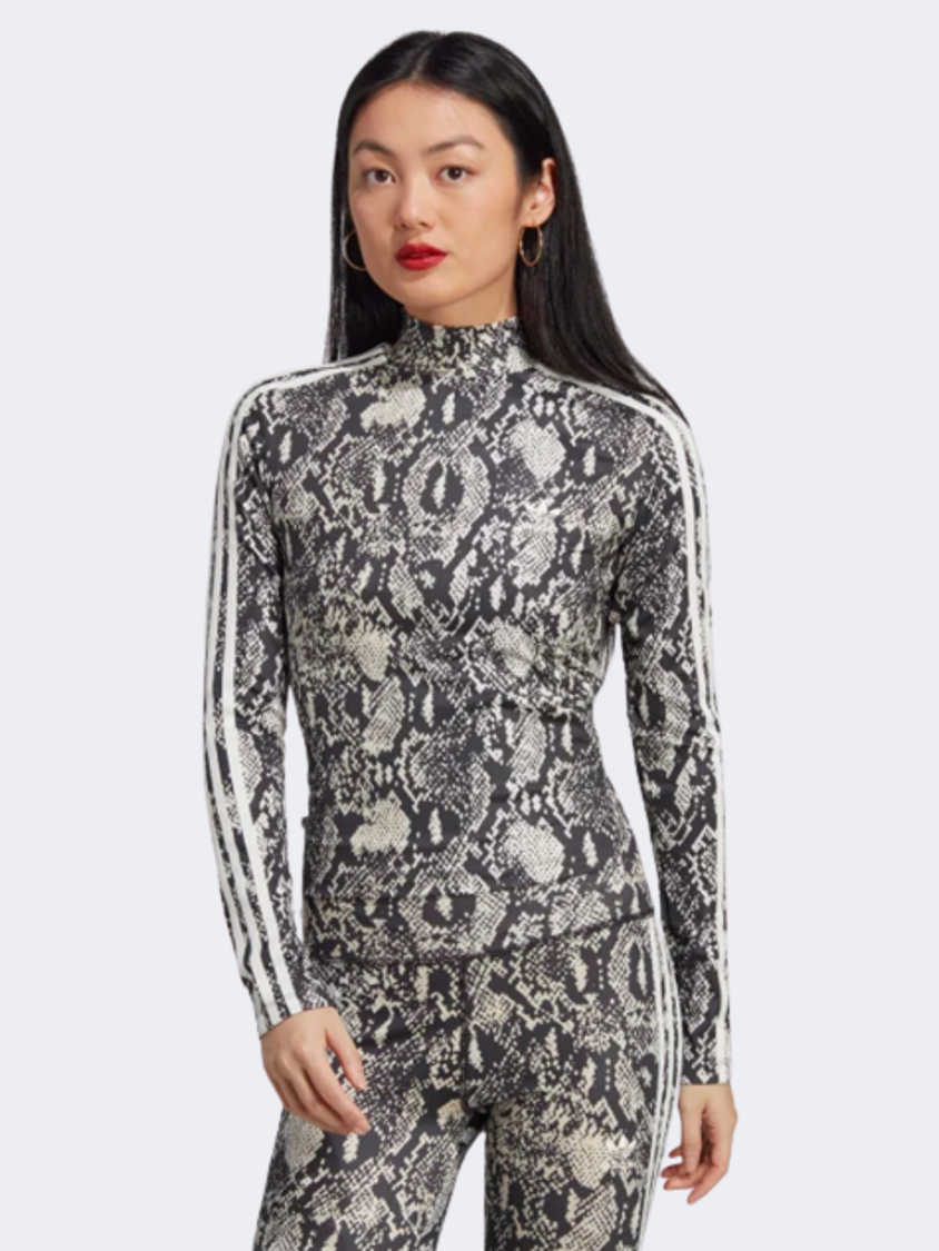 Adidas Reg Allover Print Women Original Long Sleeve Black/Multi