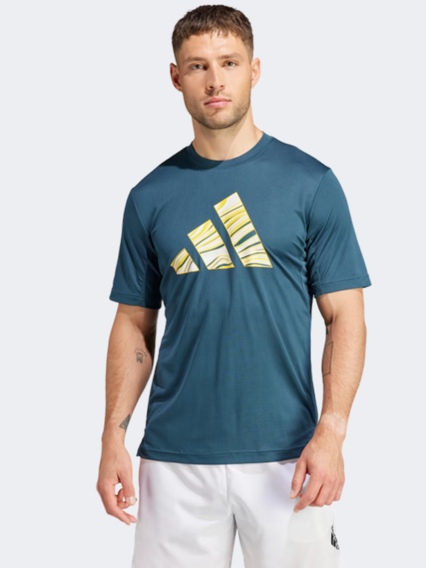 Adidas Hiit Graphic Slogan Men Arctic Mike T-Shirt Iraq Sport – Training Night