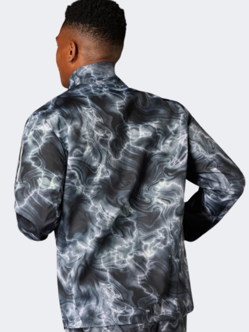 Adidas Own The Run Men Running Jacket White/Black/Grey