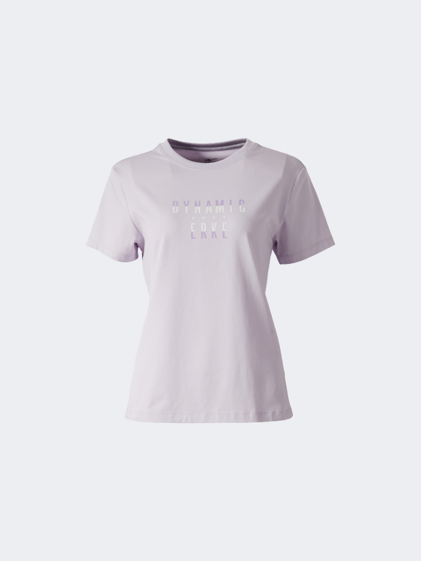Erke Crew Neck Women Lifestyle T-Shirt Purple