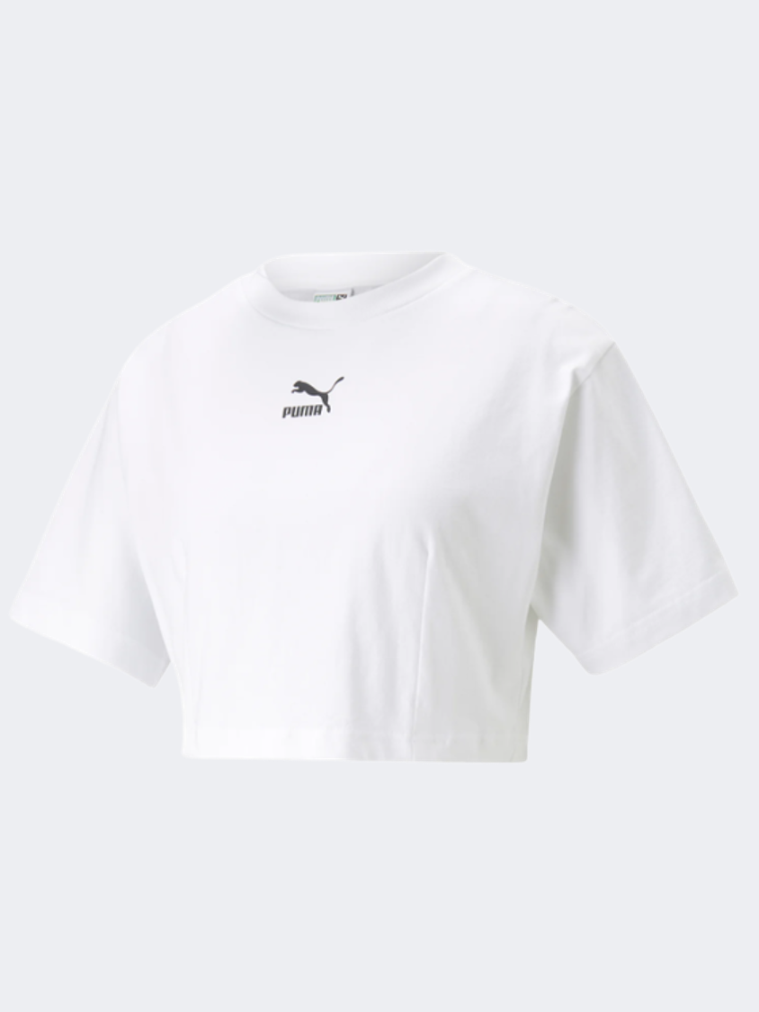 Puma Dare To Cropped Relaxed Women Lifestyle T-Shirt White
