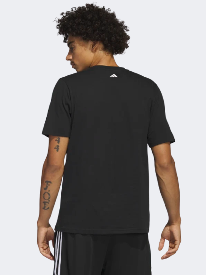Adidas Lil' Stripe Basketball Graphic Men Basketball T-Shirt Black