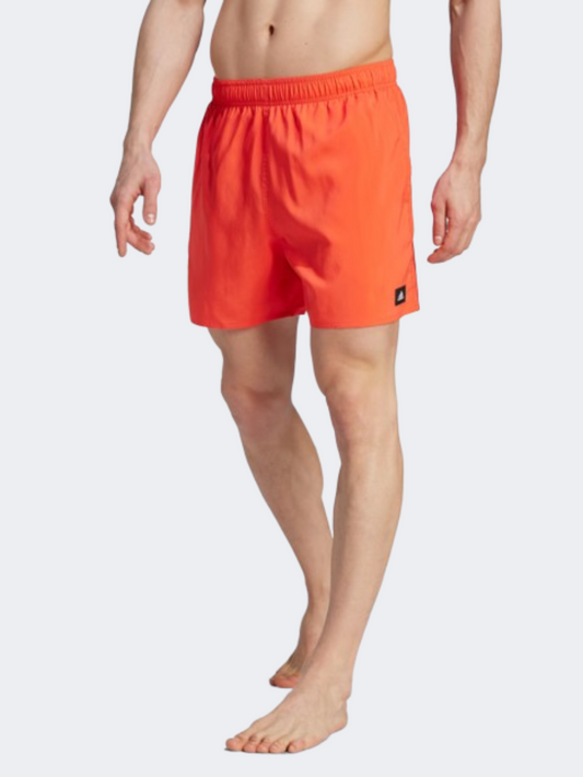 Adidas Solid Clx Men Swim Short Bright Red/Lemon