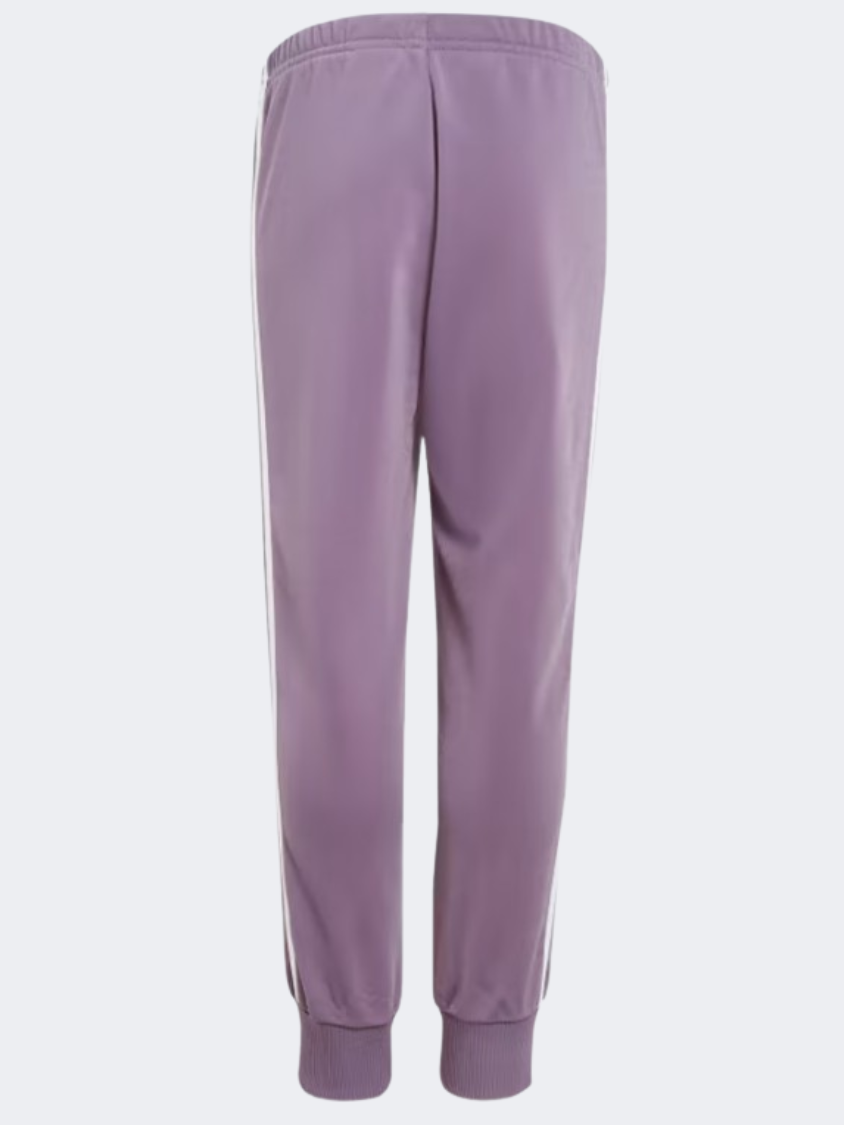 Adidas Essentials 3 Stripes Little Girls Sportswear Suit Clear Pink/Violet
