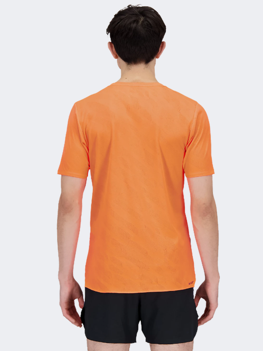 New Balance Q Speed Jacquard Men Performanc T-Shirt Orange Dragonfly