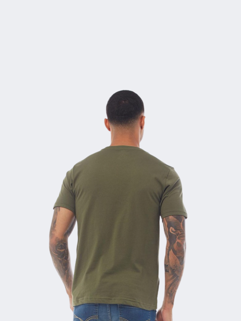 New Balance Tacked Logo Graphic Men Performanc T-Shirt Olive Green