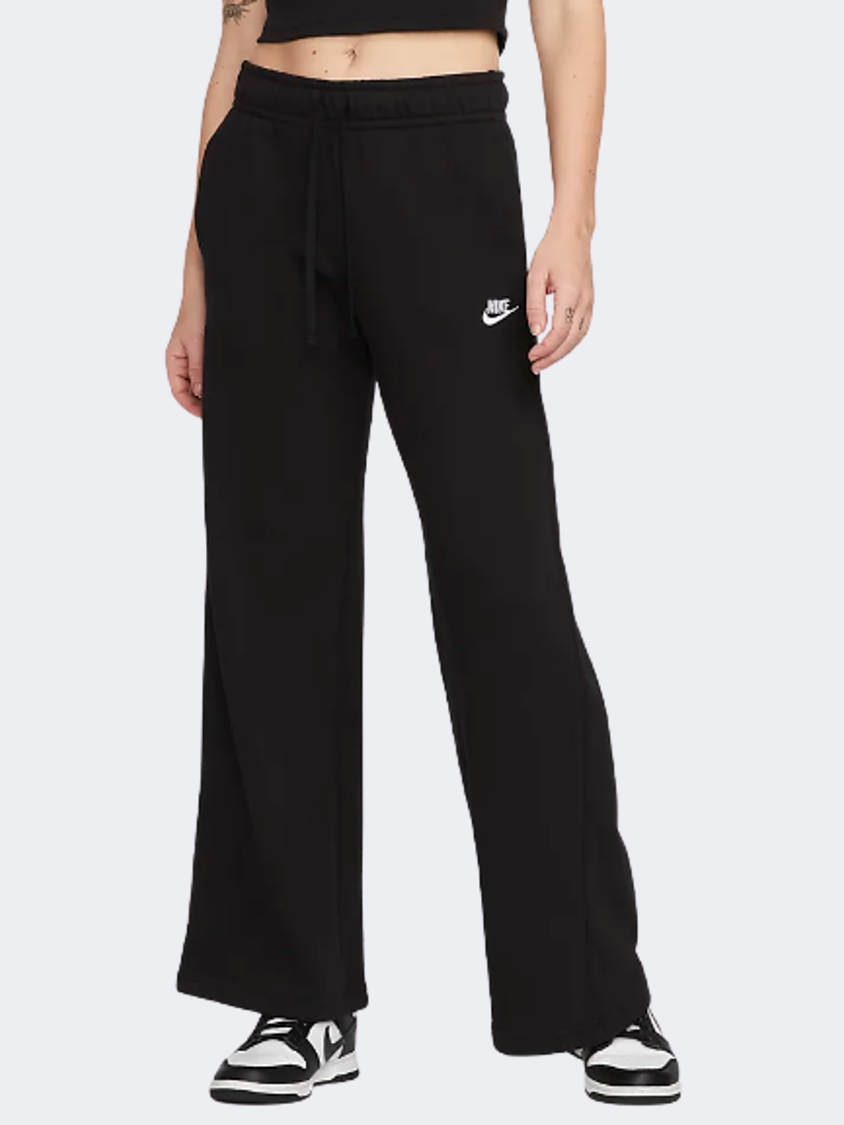 بنطال نسائي لايف ستايل Nike Club أسود/أبيض