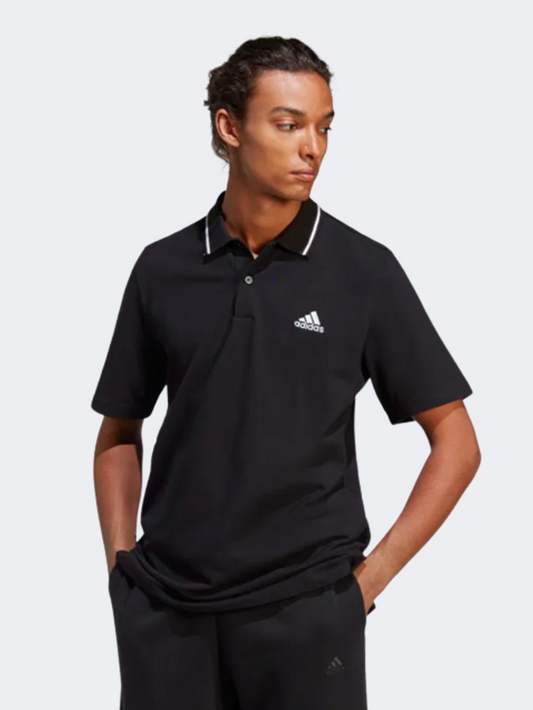 Adidas Essentials Piqué Men Sportswear Polo Short Sleeve Black