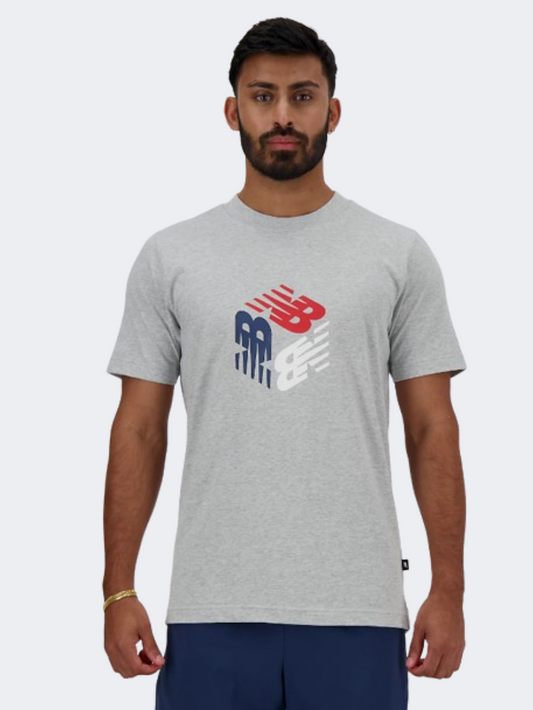 New Balance Explorer Men Lifestyle T-Shirt Athletic Grey