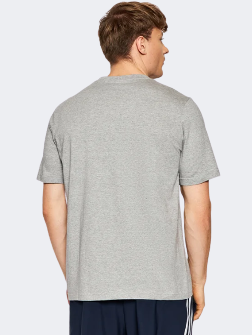 Adidas Essentials Embroidered Linear Logo Men Lifestyle T-Shirt Grey/Black