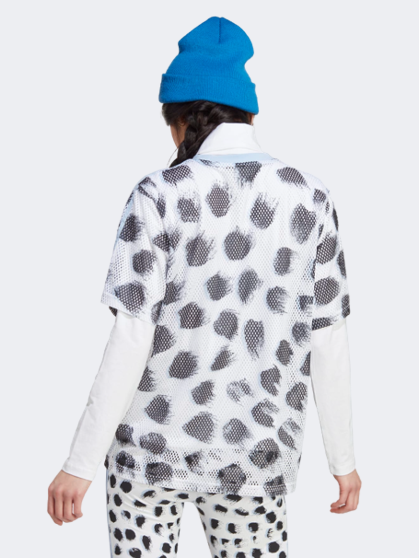 Adidas Essentials 3-Stripes Animal-Print Women Sportswear T-Shirt White/Multi