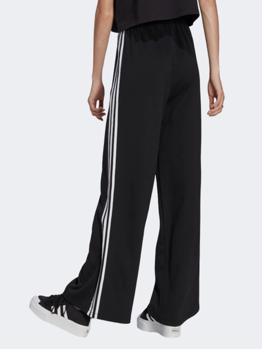 بنطال نسائي Adidas Originals Adicolor Classics بقصة ساق واسعة أسود/أبيض