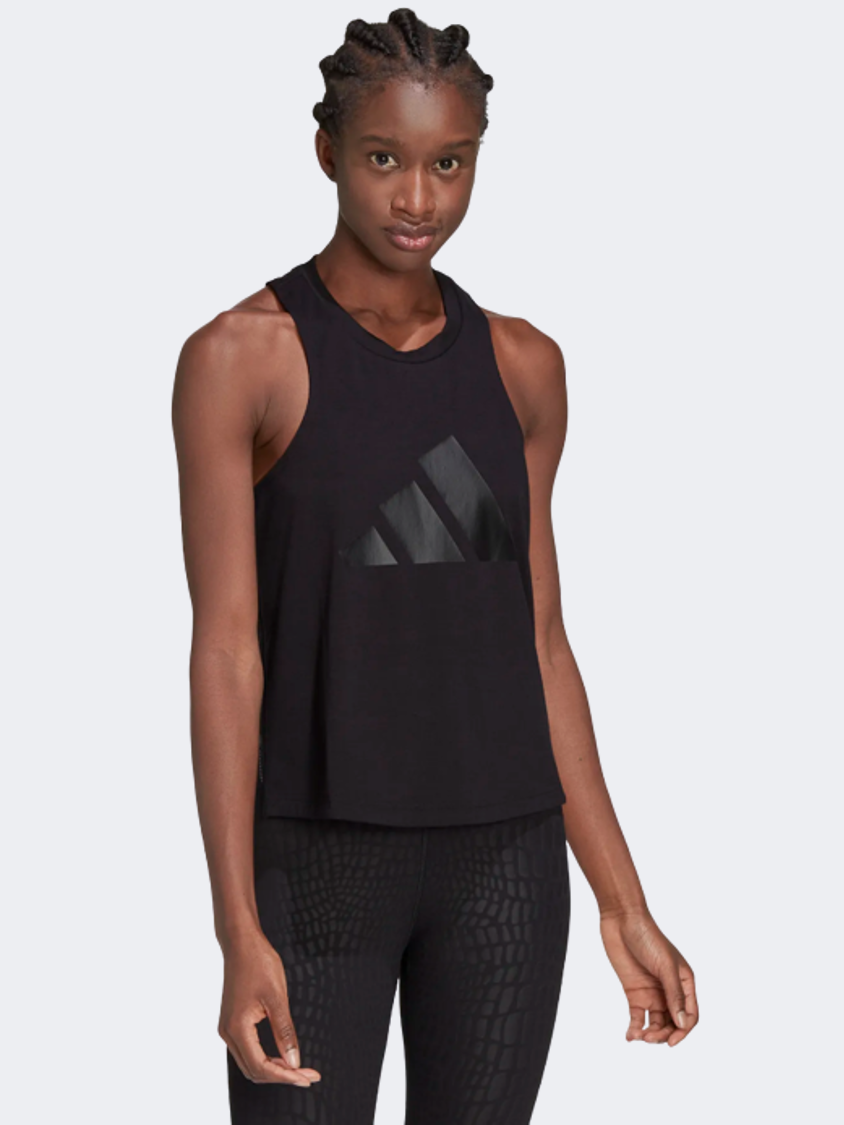Adidas Train Icons 3 Bar Logo Women Training Tank Black Mike Sport Iraq