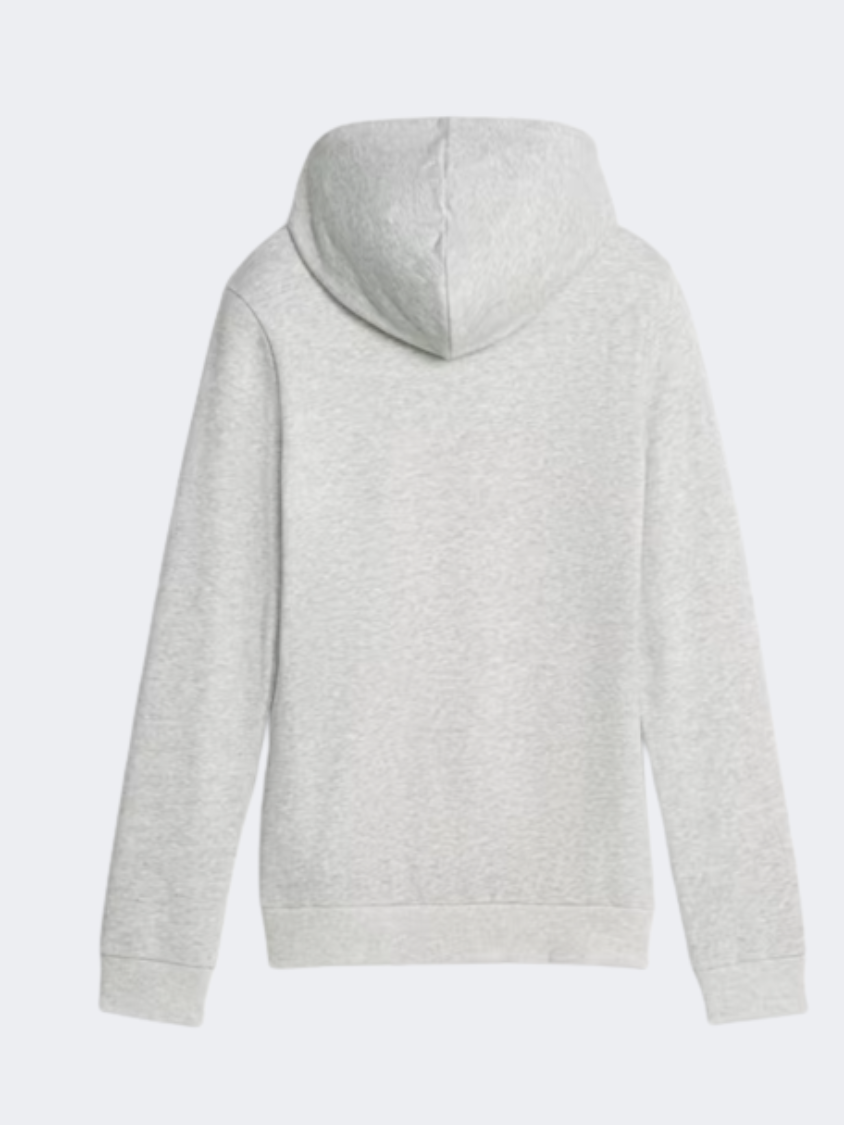 Puma Essential Logo Girls Lifestyle Hoody Light Grey Heather