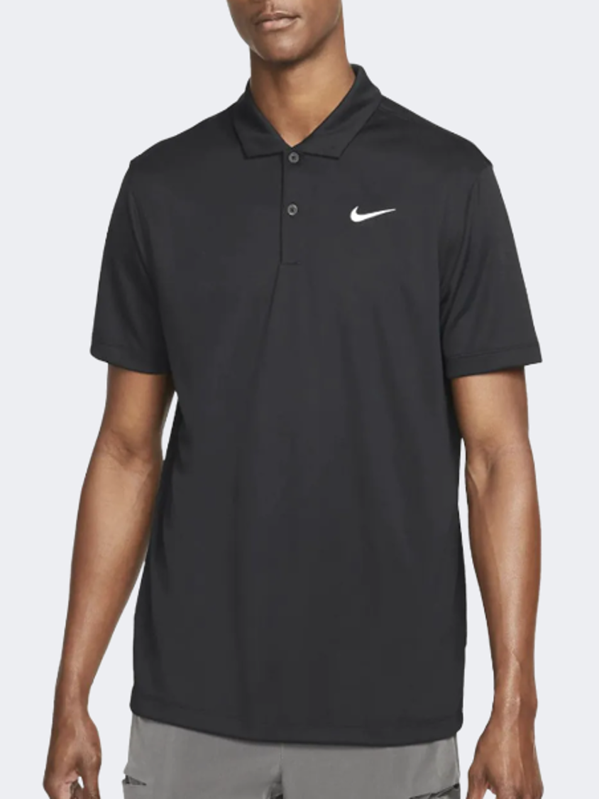 Nike Court Dri-Fit Men Tennis Polo Short Sleeve Black/White