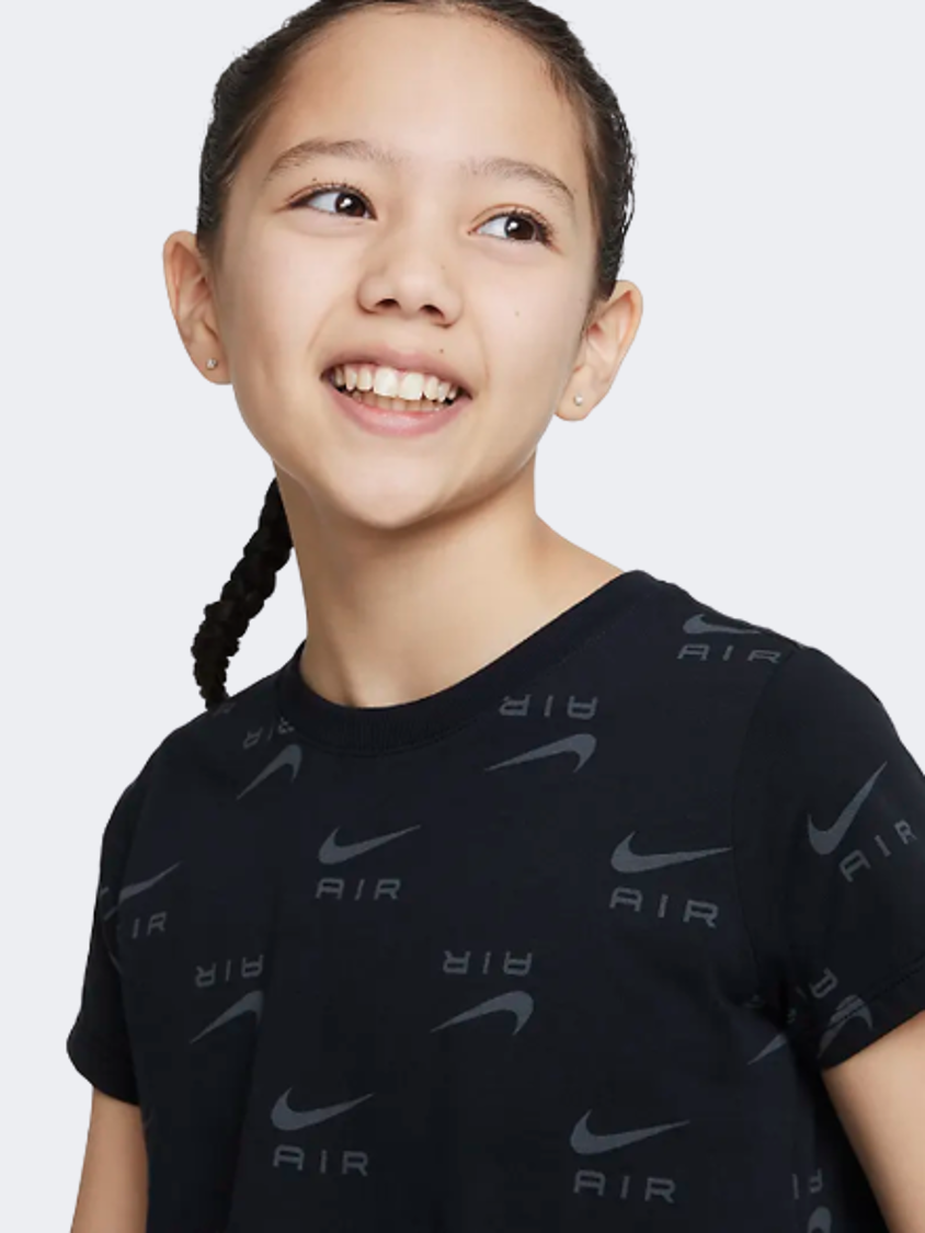 Nike Air Crop Girls Lifestyle T-Shirt Black