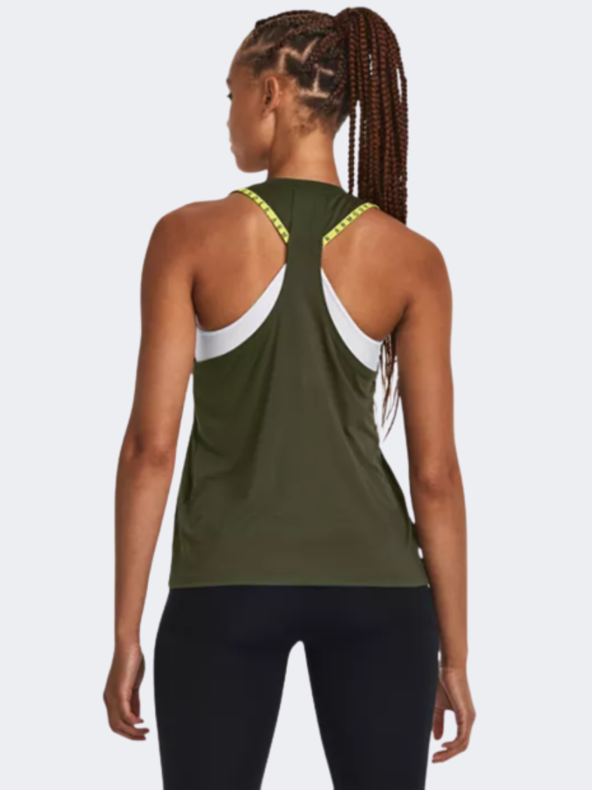 Under Armour Knockout Women Training Tank Green/Lime Yellow