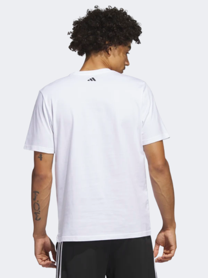 Adidas Lil' Stripe Basketball Graphic Men Basketball T-Shirt White
