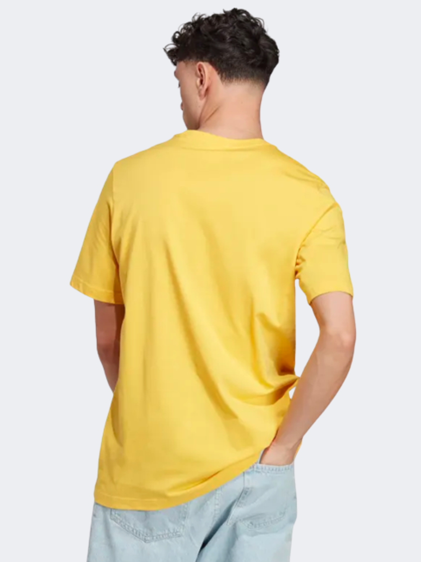 Adidas Essentials Single Jersey Embroidered Men Sportswear T-Shirt Bold Gold