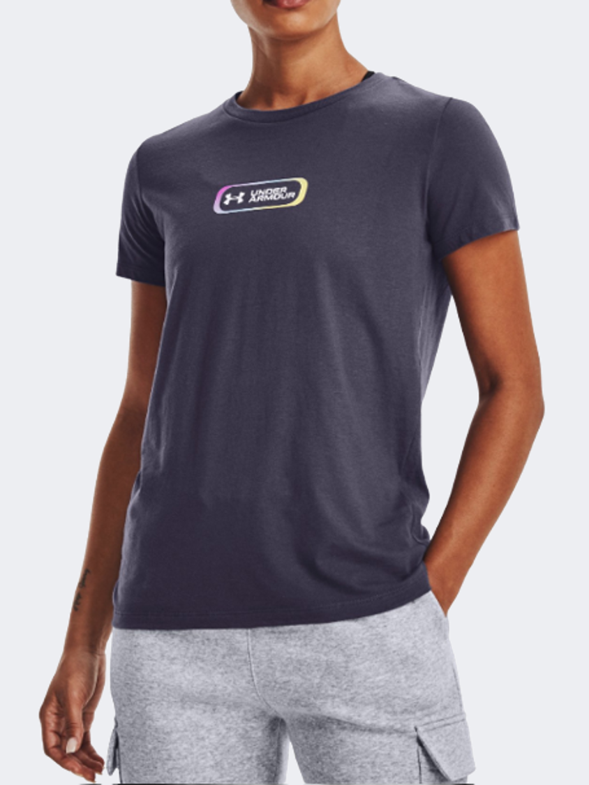 Under Armour Gradient Pill Women Training T-Shirt Dark Purple