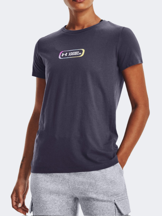 Under Armour Gradient Pill Women Training T-Shirt Dark Purple