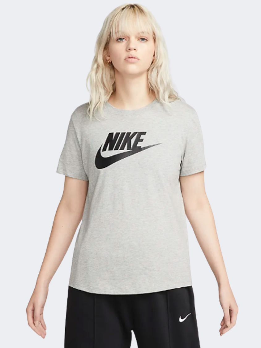 Nike Sportswear Essentials Women Lifestyle T-Shirt Grey/Black