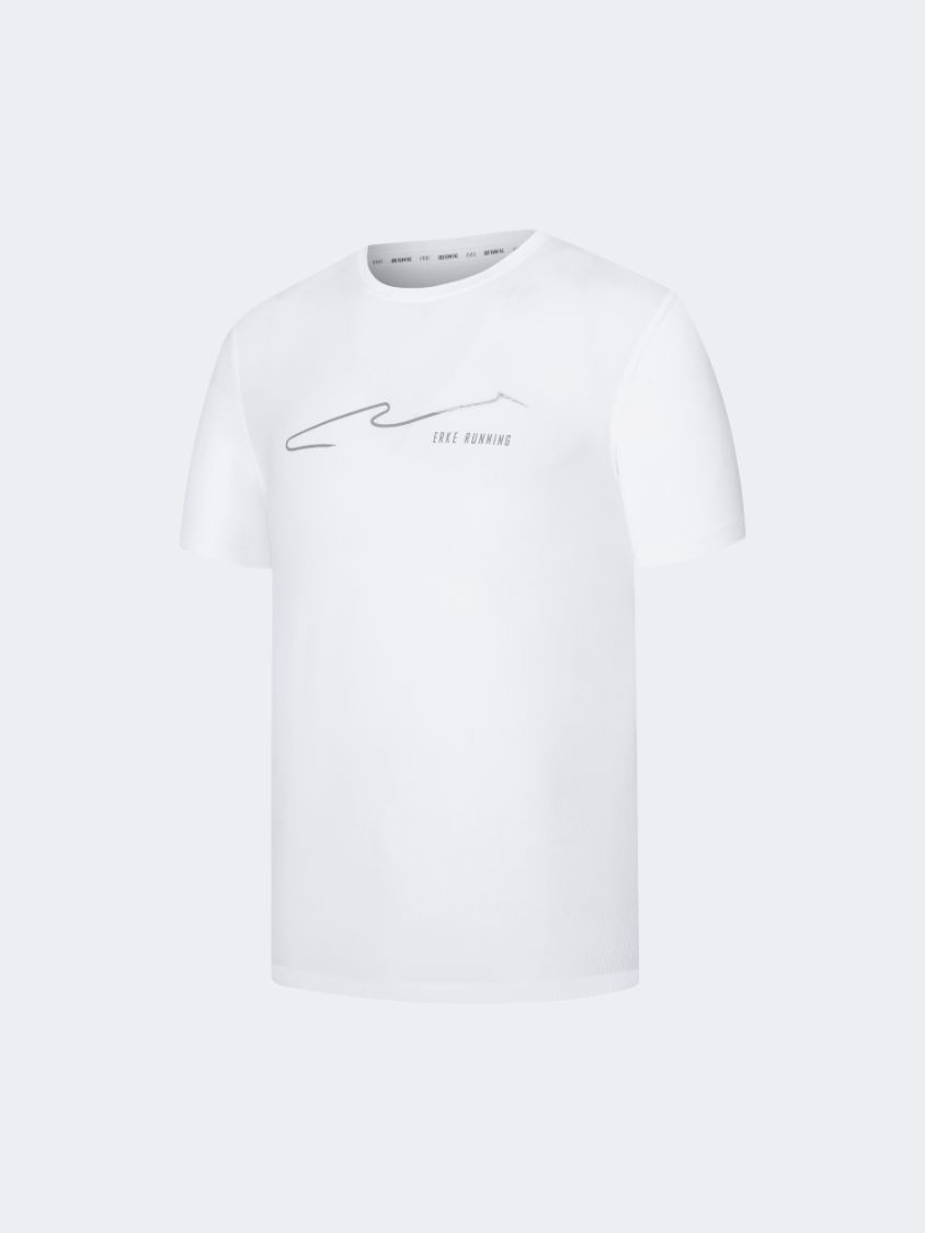 Erke Crew Men Running T-Shirt White