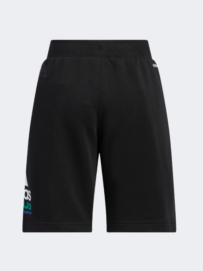 Adidas Badge Of Sport Logo Boys Sportswear Short Black