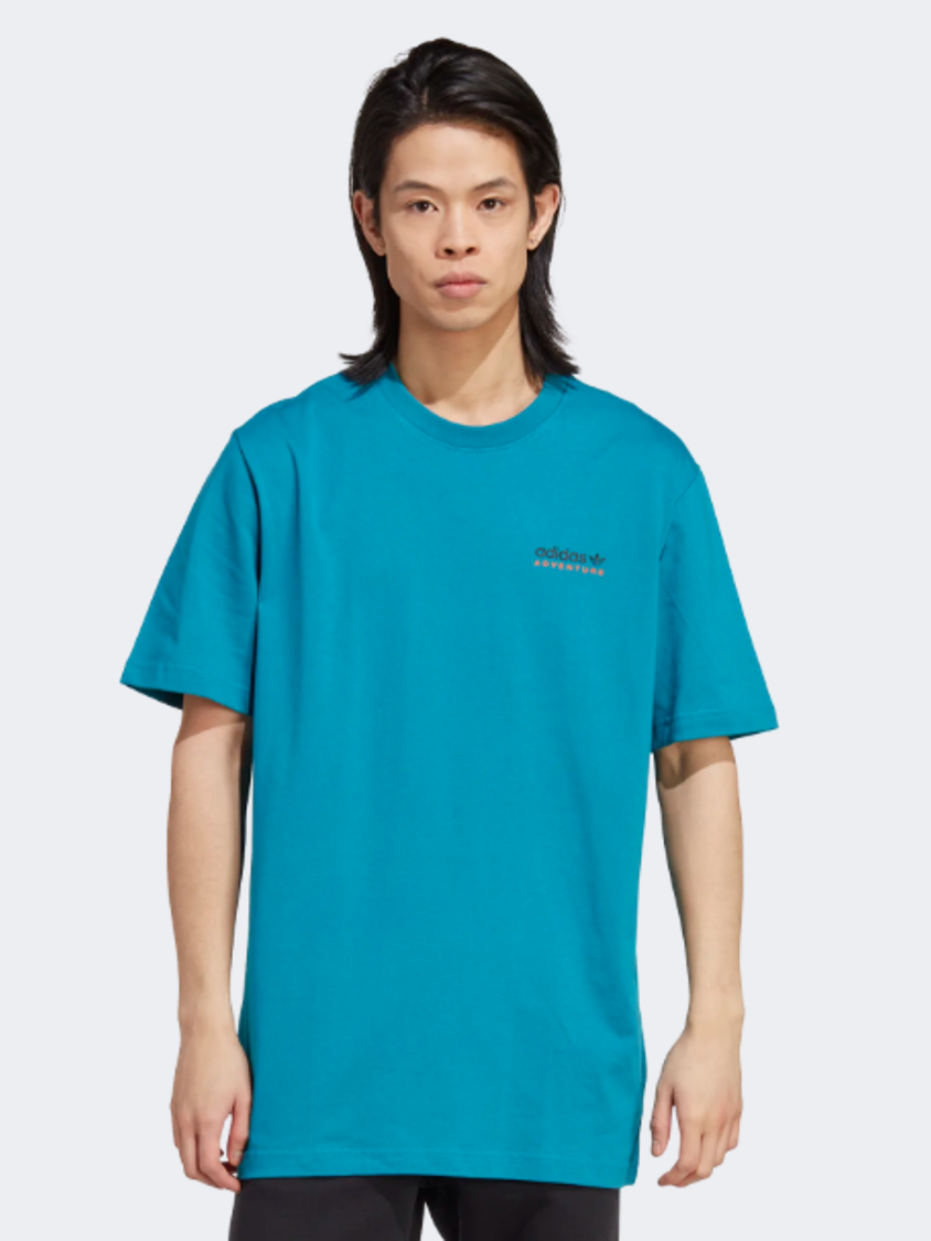 Adidas Adventure Mountain Back Men Originals T-Shirt Blue – Mike