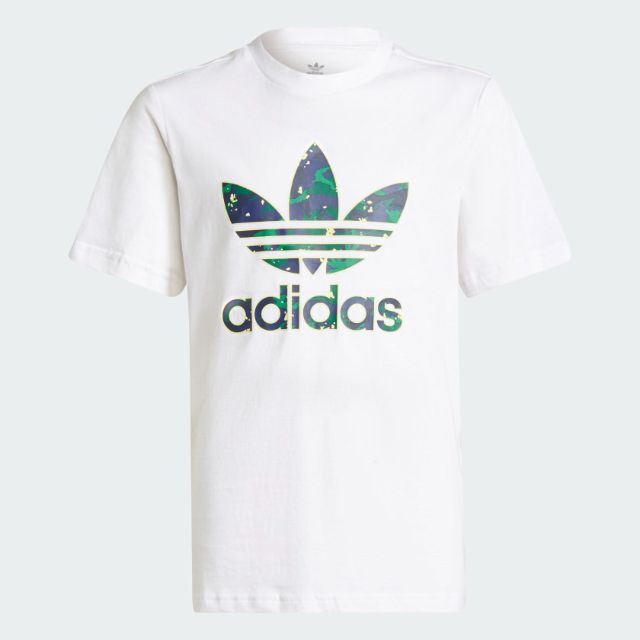 Adidas Allover Print Camo Kids Original T-Shirt White