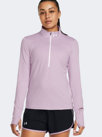 تيشيرت جري نسائي بأكمام طويلة Under Armour Qualifier Run 12 بنفسجي/عاكس