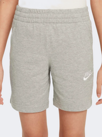 شورت لايف ستايل للأولاد Nike Sportswear Club Knit 15 سم رمادي غامق هيثَر