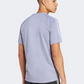Adidas Own The Run 3-Stripes Men Running T-Shirt Silver Violet