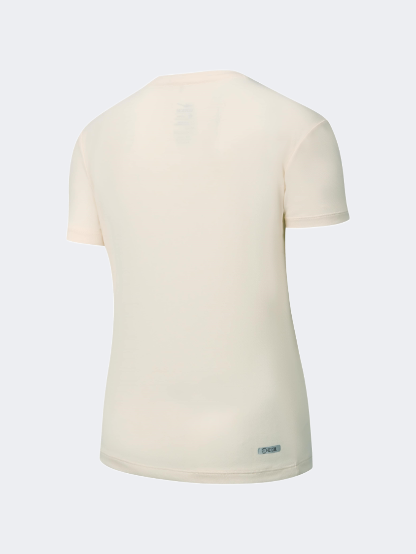Erke Crew Women Training T-Shirt Cheese White