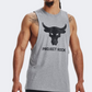 Under Armour Project Rock Brahma Bull Men Training Tank Steel Heather/Black