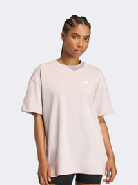 تيشيرت تدريب نسائي واسع من Adidas Primelift Essentials للتمارين بلون بنفسجي ثلجي